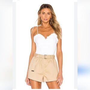 Revolve Super Down Penelope Bodysuit White One Piece XS